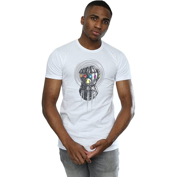 Avengers Infinity War Herr Gauntlet Bomull T-shirt 3XL Vit White 3XL