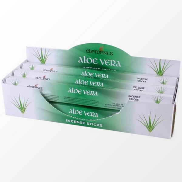 Elements Aloe Vera rökelsestavar (låda med 6 förpackningar) One Size Gre Green One Size