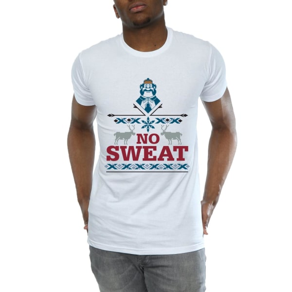Frozen Mens No Sweat T-shirt i ek bomull XL Vit White XL