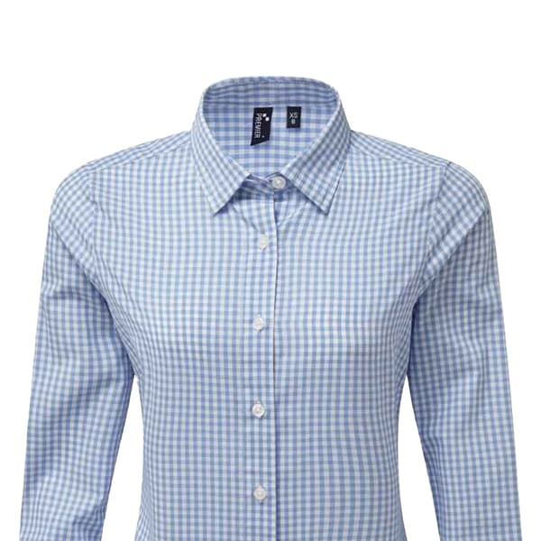 Premier Dam/Dam Maxton Check Långärmad Skjorta S Ljus Blå/Vit Light Blue/White S