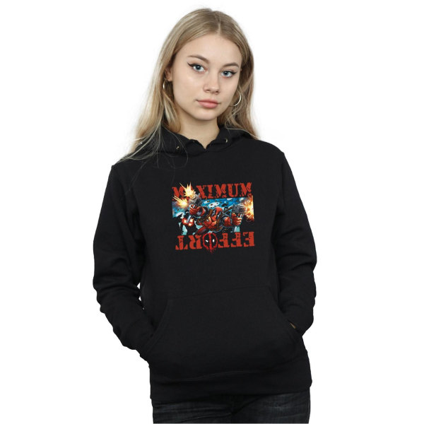 Marvel Womens/Ladies Deadpool Maximum Effort Hoodie M Svart Black M