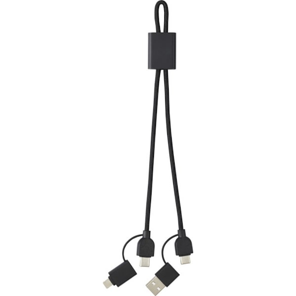 Tekio Aluminium 6-i-1 Mobiltelefonladdare En Storlek Solid Svart Solid Black One Size