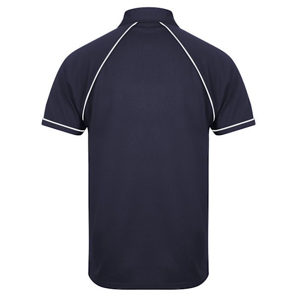 Finden & Hales Herr Piped Performance Sports Polo Shirt XL Marinblå Navy/White XL
