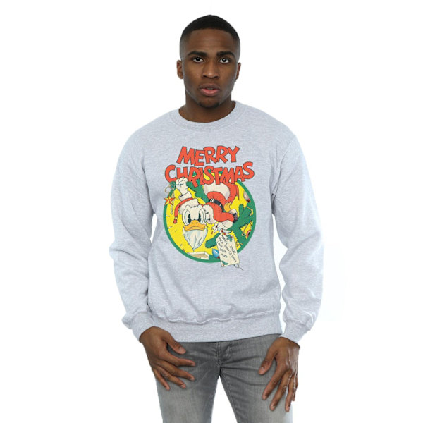 Disney Herr Donald Duck God Jul Sweatshirt S Sports Grå Sports Grey S
