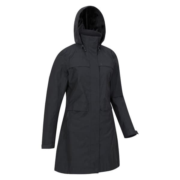 Mountain Warehouse Damjacka för Kvinnor/Damer Cloudburst Texturerad Vattentät Black 20 UK
