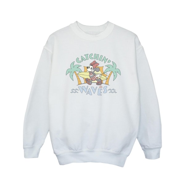 Disney Girls Minnie Mouse Catchin Waves Sweatshirt 12-13 år White 12-13 Years