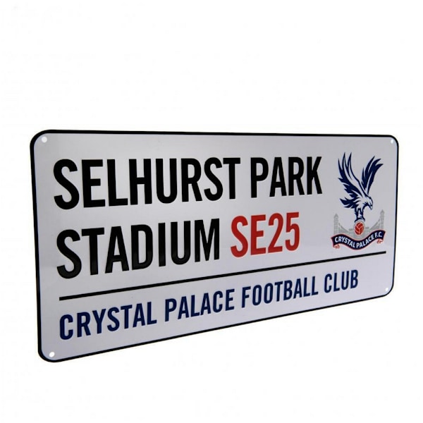 Crystal Palace FC Selhurst Park Stadium SE25 Metallskylt En Storlek White One Size