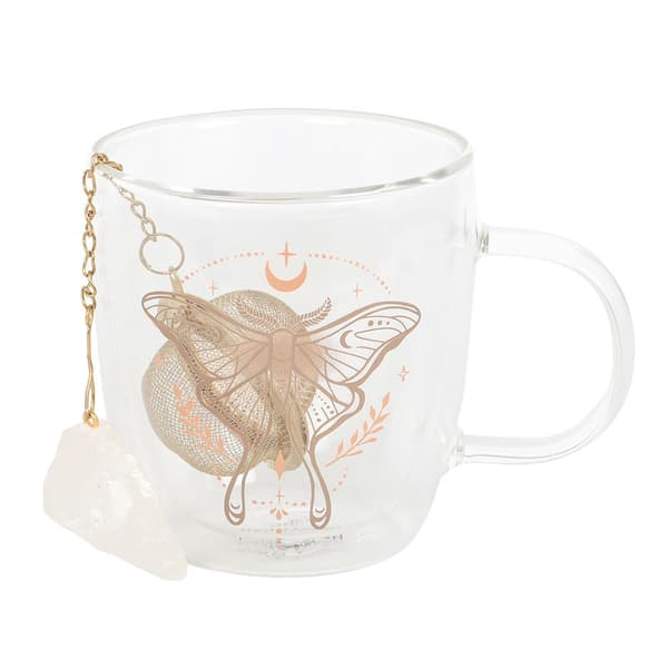 Something Different Luna Moth Dubbelväggig Mugg Set One Size Mu Multicoloured One Size