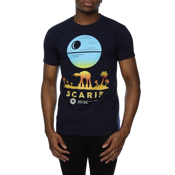 Star Wars Rogue One Scarif Sunset T-shirt L Deep Navy för män Deep Navy L