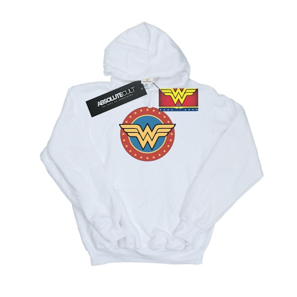 DC Comics Herr Wonder Woman Cirkellogotyp Hoodie 3XL Vit White 3XL