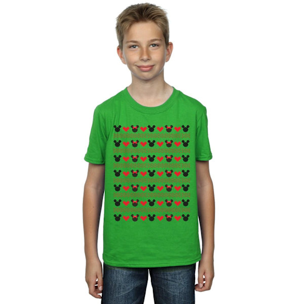 Disney Boys Mickey And Minnie Christmas Hearts T-Shirt 9-11 Yea Irish Green 9-11 Years