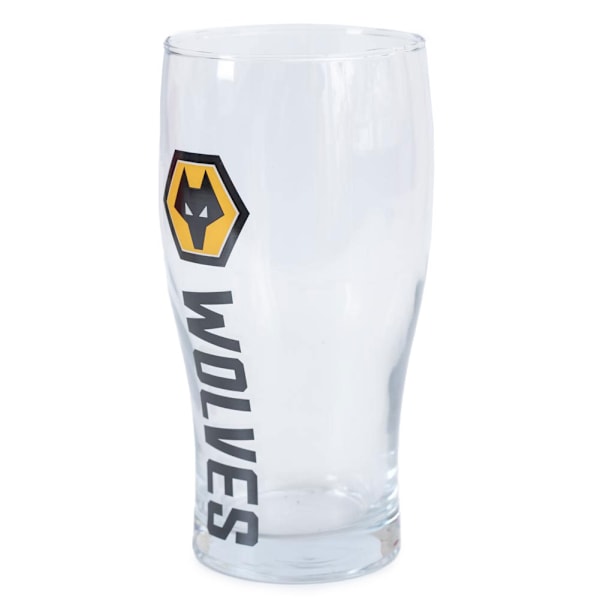 Wolverhampton Wanderers FC Tulip Pintglas One Size Klar/Svart Clear/Black One Size