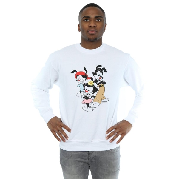 Animaniacs Herr Dot Wakko And Yakko Sweatshirt XXL Vit White XXL