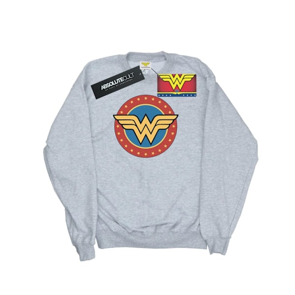 DC Comics Boys Wonder Woman Circle Logo Sweatshirt 7-8 år Sports Grey Sports Grey 7-8 Years