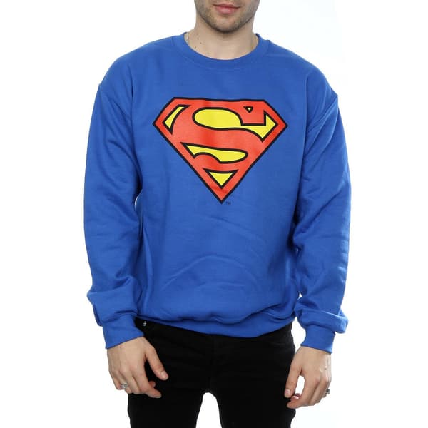 DC Comics Herr Superman Logotyp Tröja XL Kungsblå Royal Blue XL
