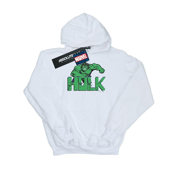 Marvel Pojkar Hulk Pixelated Hoodie 7-8 År Vit White 7-8 Years