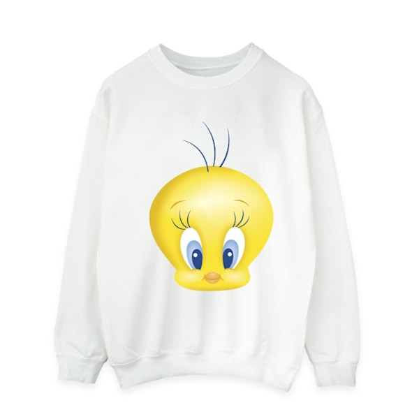 Looney Tunes Tweety Face Sweatshirt för män, M, vit White M