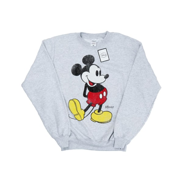 Disney Herr Mickey Mouse Classic Kick Sweatshirt S Heather Grey Heather Grey S