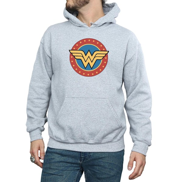 DC Comics Herr Wonder Woman Cirkellogotyp Hoodie XL Sports Grey Sports Grey XL