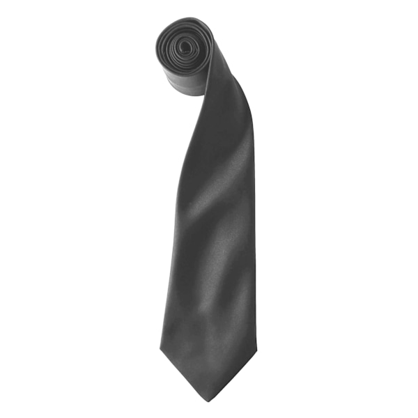 Premier Colours Herr Satin Clip Tie (2-pack) En storlek Mörkgrå Dark Grey One size