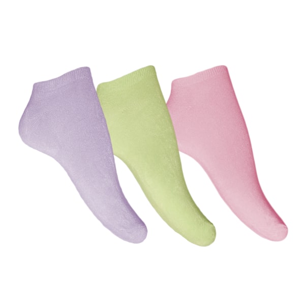 Simply Essentials Dam/Damstrumpor i bambu (3-pack) Mint/Pink/Lilac 4-7 UK