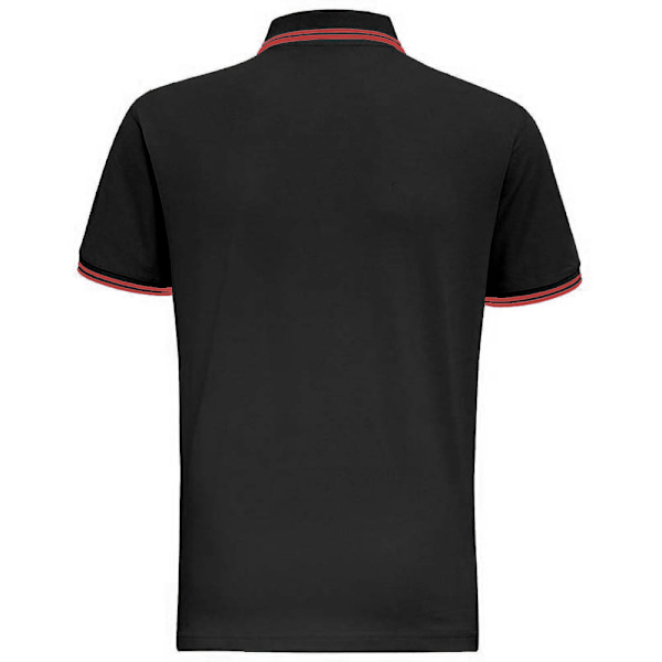 Asquith & Fox Klassisk passform Tipped Poloskjorta M Svart/ Röd Black/ Red M