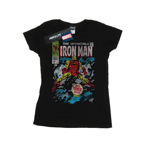 Marvel Womens/Ladies Invincible Iron Man Distressed Issue One C Black M