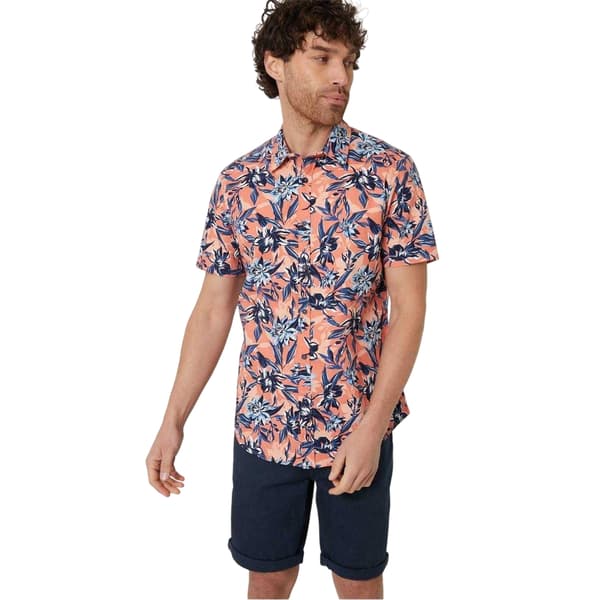 Threadbare Herr Latham Blommig Normal Skjorta M Persika Peach M