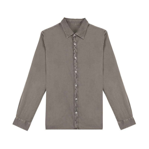 Native Spirit Herrtvättad Långärmad Skjorta 3XL Ljus Khaki Pale Khaki 3XL