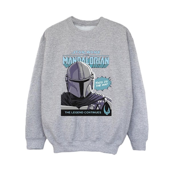 Star Wars The Mandalorian Boys Mando Comic Cover Sweatshirt 7-8 Sports Grey 7-8 Years