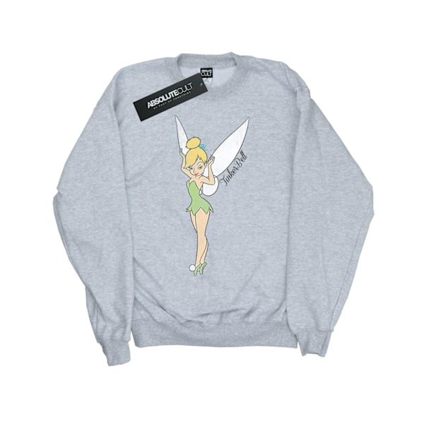 Peter Pan Girls Classic Tinkerbell Sweatshirt 9-11 år Sport Sports Grey 9-11 Years