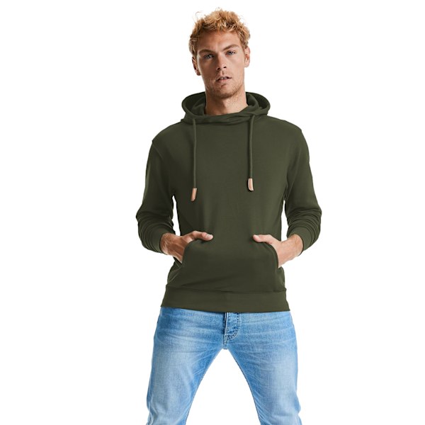 Russell Vuxen Unisex Ren Ekologisk Hög Krage Luva Tröja Dark Olive XXL