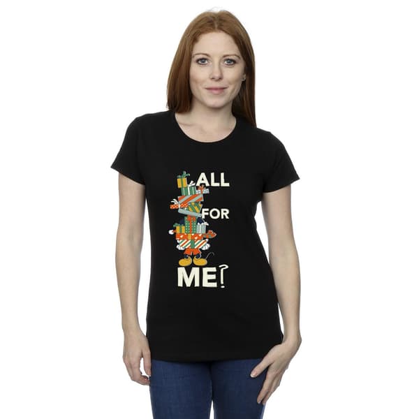 Disney Dam/Dam Mickey Mouse Presents All For Me Bomulls-T- Black M