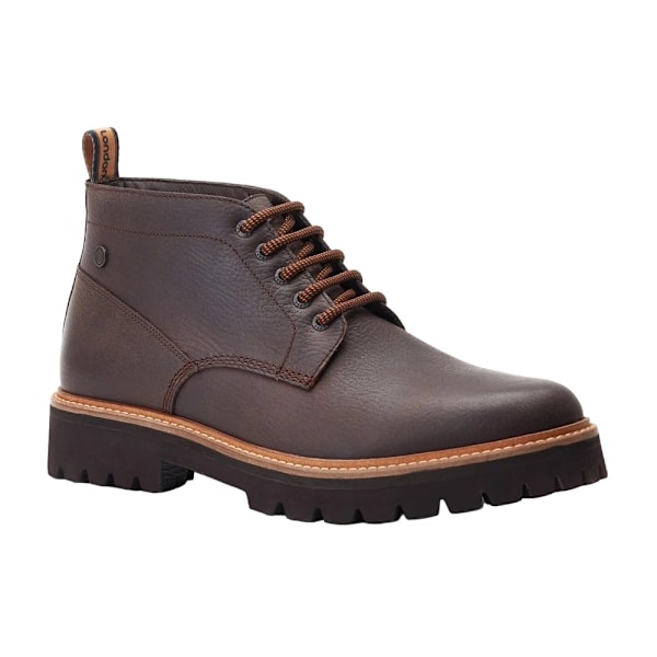 Base London Asgard Grain Läder Ankel Boots 12 UK Mörk Br Dark Brown 12 UK