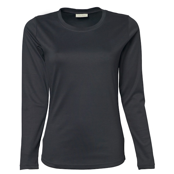 Tee Jays Dam/Kvinnor Interlock Långärmad T-shirt M Mörkgrå Dark Grey M