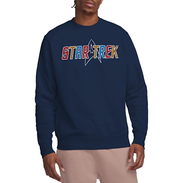 Star Trek Unisex Vuxen Logotyp Sweatshirt M Marinblå Navy M