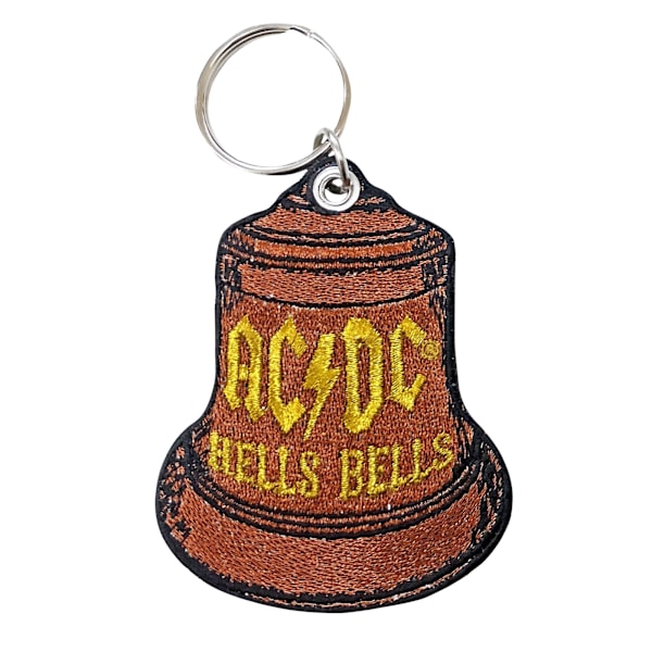 AC/DC Hells Bells Dubbelsidig Patch Nyckelring One Size Brun/Guld Brown/Gold/Silver One Size