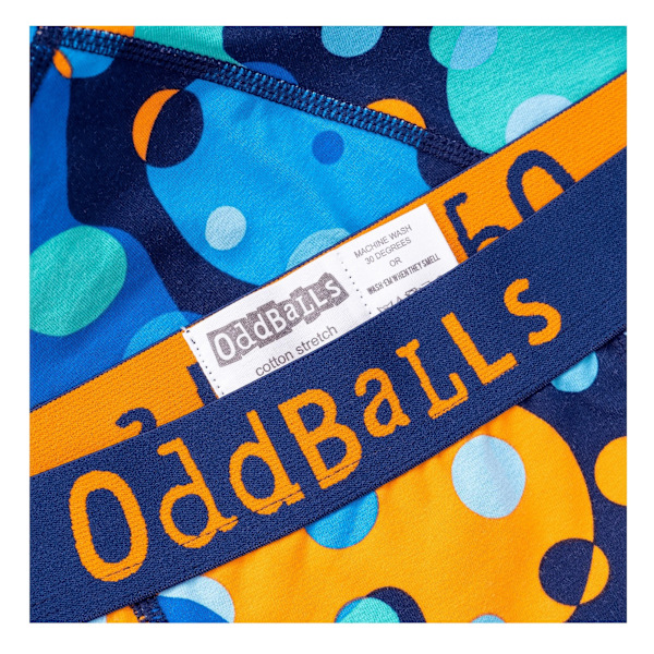 OddBalls Dam/Kvinnors Space Balls Kalsonger 6 UK Blå/Gul Blue/Yellow 6 UK