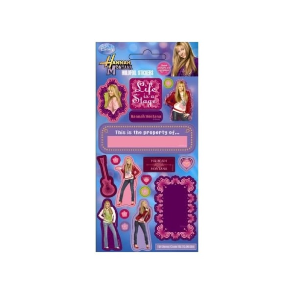 Hannah Montana Folie Holographic Sticker Sheet One Size Multicol Multicoloured One Size