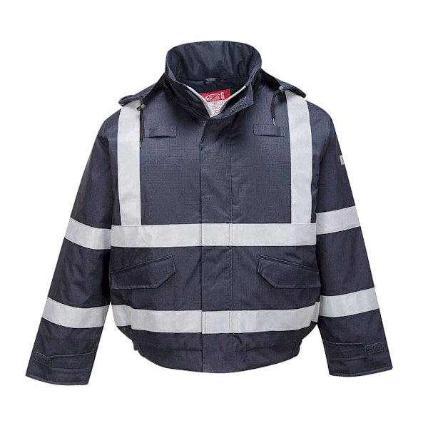 Portwest Bizflame Regnjacka Bomber Herr 3XL Marinblå Navy 3XL