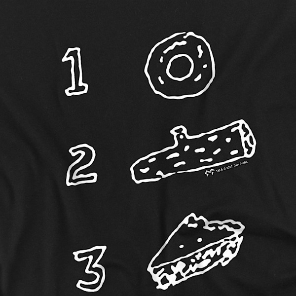 Twin Peaks Herr Pie Log Donut T-Shirt M Svart Black M