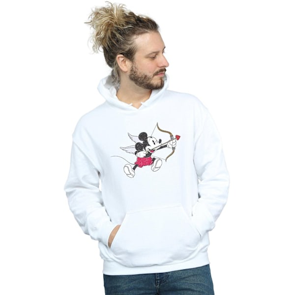 Disney Herr Mickey Mouse Love Cherub Hoodie XL Vit White XL