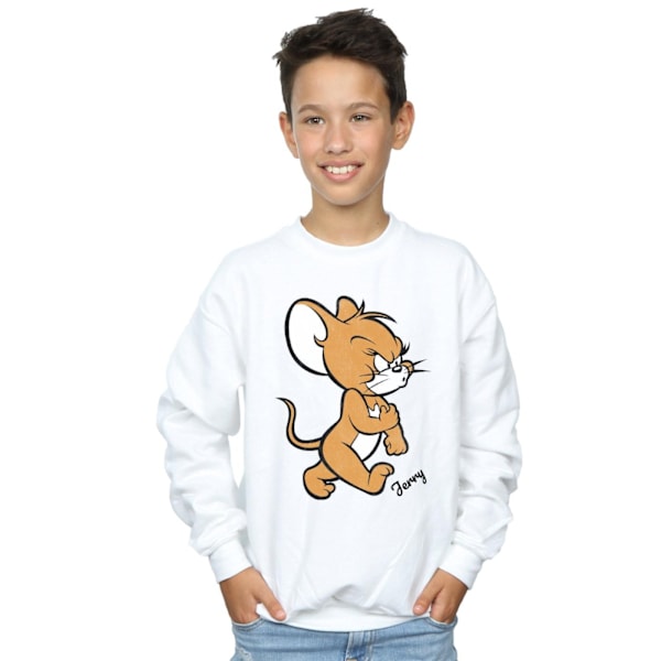 Tom och Jerry Pojkar Arg Mus Bomullströja 7-8 År Vit White 7-8 Years