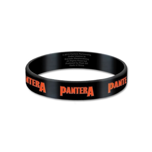 Pantera Logo Silikonarmband One Size Svart Black One Size