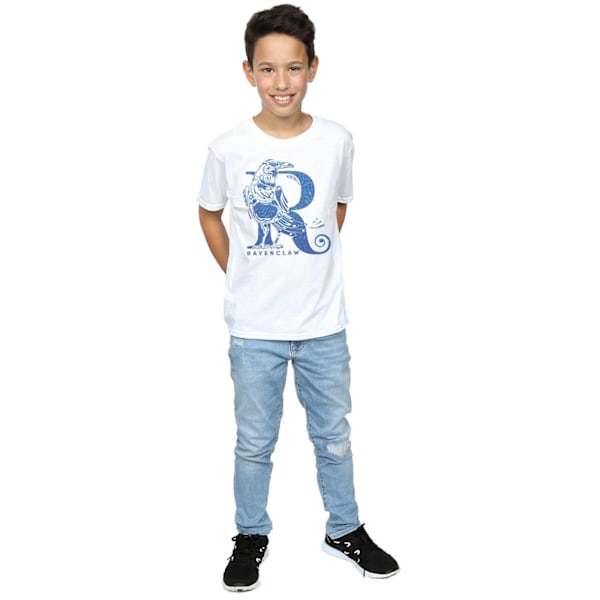 Harry Potter Pojkar Ravenclaw Glitter T-shirt 12-13 År Vit White 12-13 Years