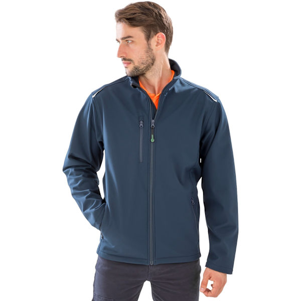 Result Äkta Återvunnen Mjuk Skaljacka 4XL Marinblå Navy 4XL