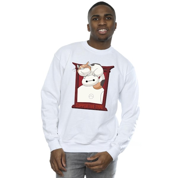 Disney Herr Big Hero 6 Baymax Frame Support Sweatshirt 4XL Vit White 4XL