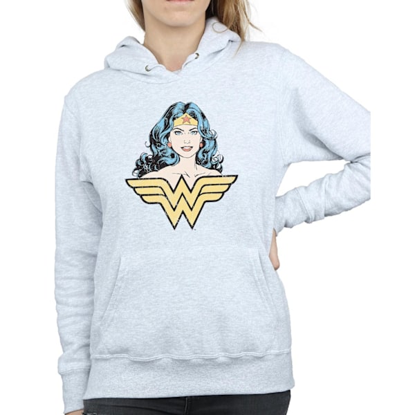 DC Comics Dam/Kvinnor Wonder Woman Gaze Hoodie L Heather Grey Heather Grey L