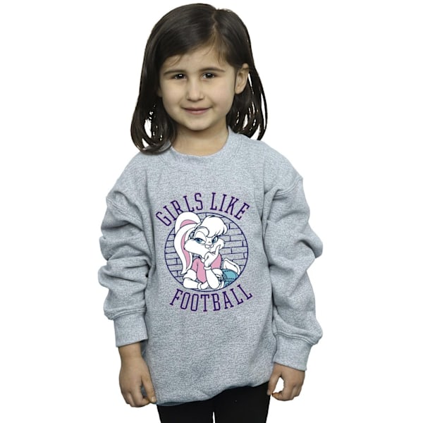 Looney Tunes Girls Lola Bunny Girls Like Football Sweatshirt 12 Sports Grey 12-13 Years