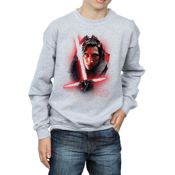 Star Wars: The Last Jedi Boys Kylo Ren Borstad Bomullströja Sports Grey 9-11 Years